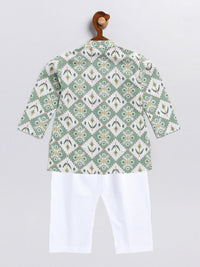 Vastramay Boys Abstract Printed kurta dengan piyama