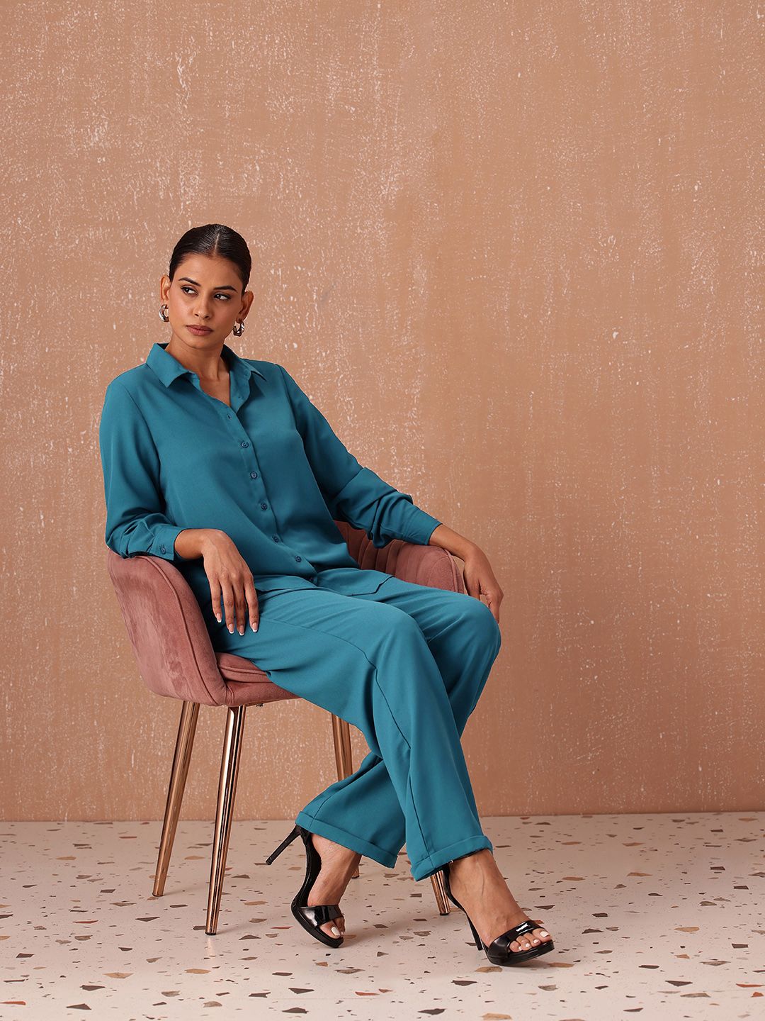 all about you all about you Solid Shirt with Trousers