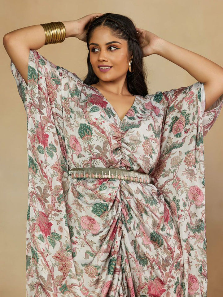 Mamicha Floral Printed  A-Line Dress