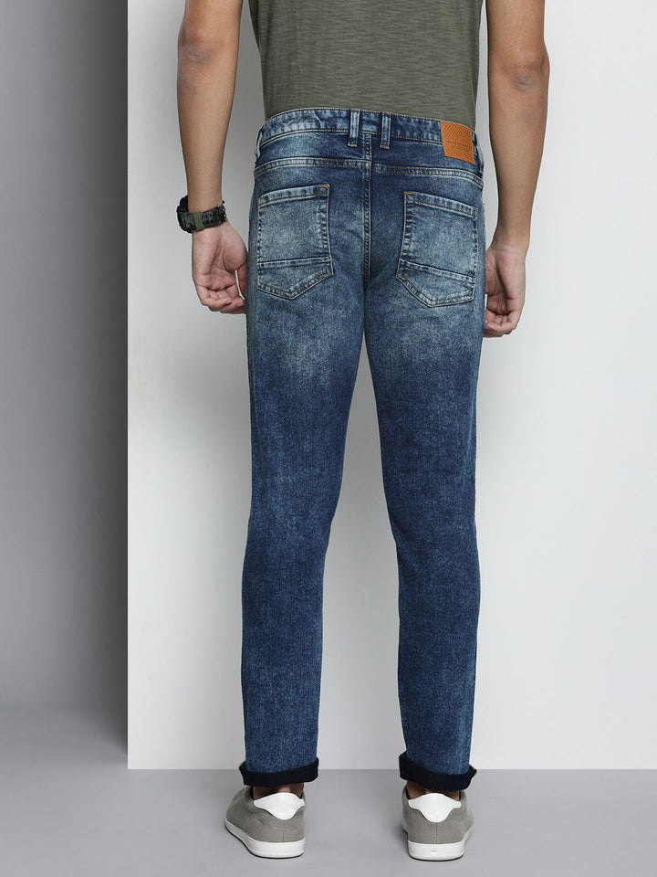 The Indian Garage Co Men Slim Fit Light Fade Stretchable Jeans