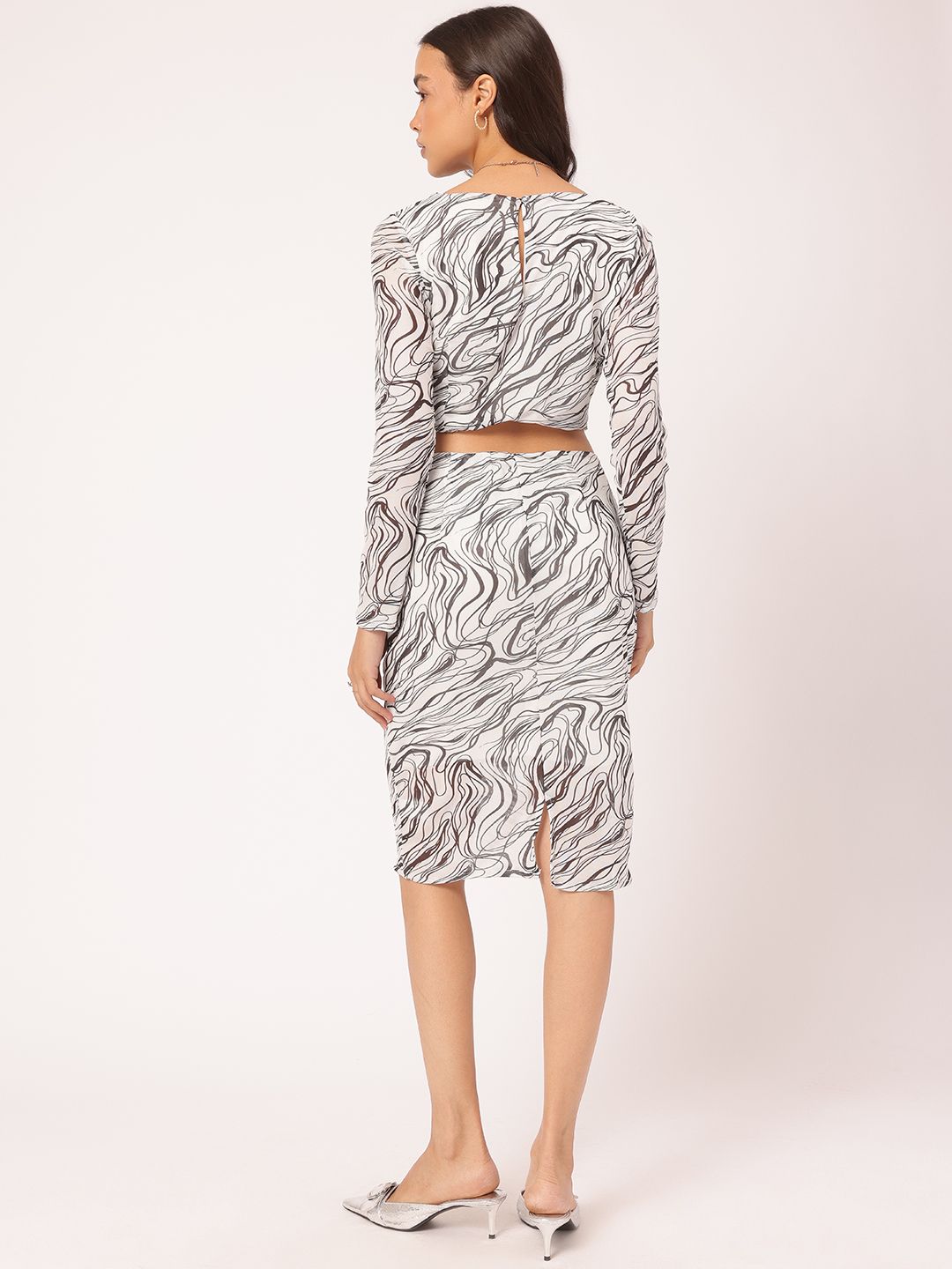DressBerry Greyscale Glam Printed Co-Ords