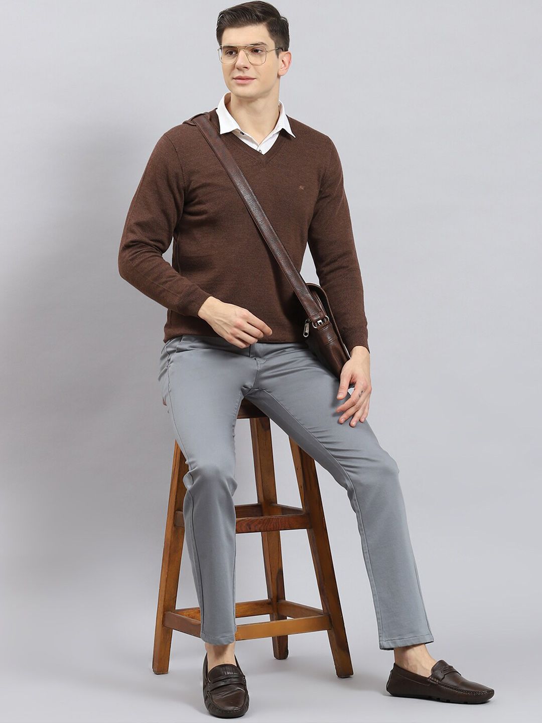 Monte Carlo V-Neck Pure Woollen Pullover