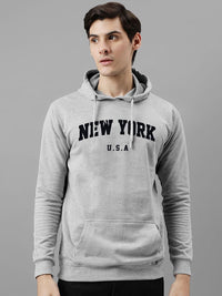 ADRO Men Printed Hooded Pullover Sweatshirt