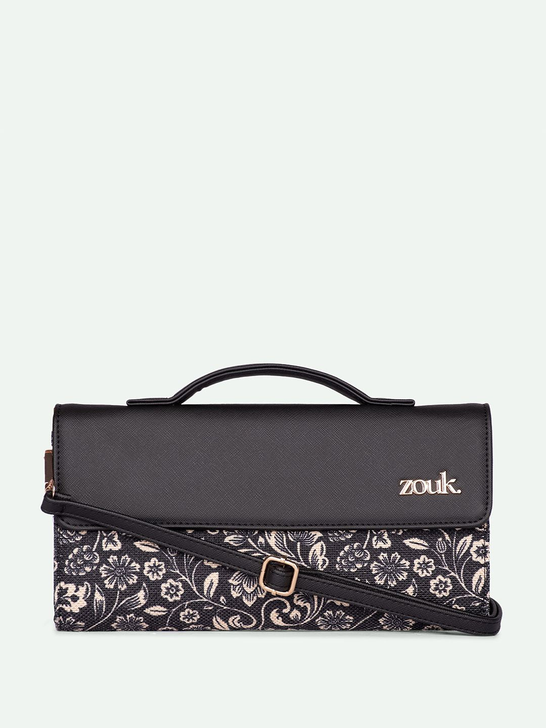 ZOUK Rhea Kapoor FloMotif Textured Water Resistant Jute Envelope Clutch