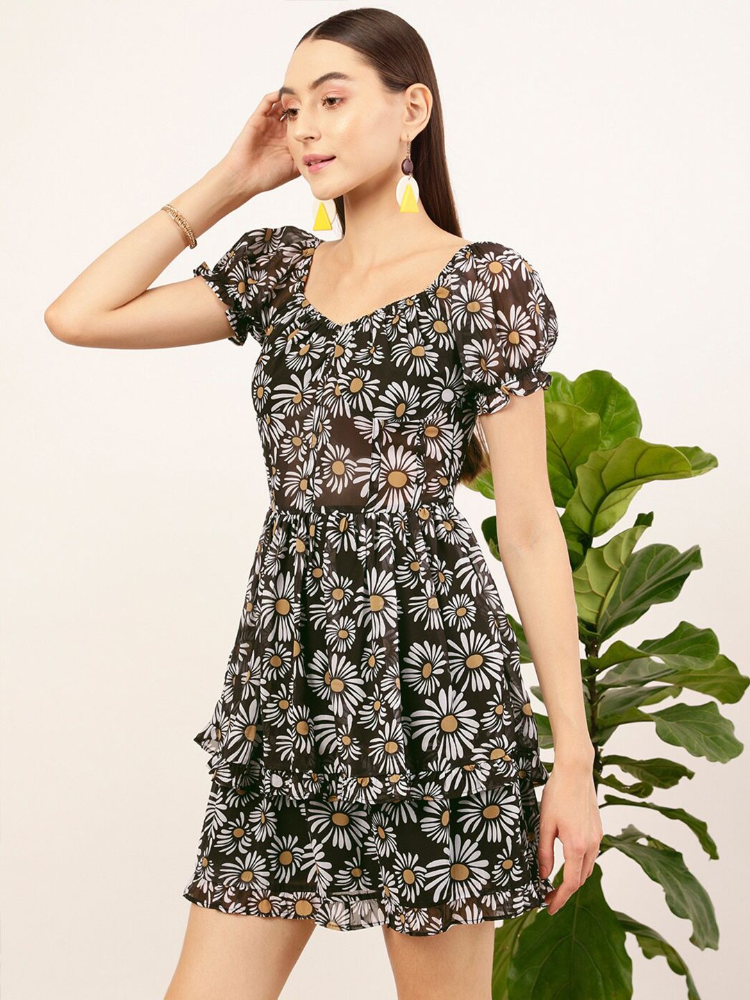 STREET 9 Floral Printed Fit & Flare Dress