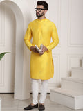 SOJANYA Geometric Embroidered Mirror Work Mandarin Collar Regular Kurta With Pyjama
