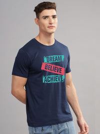 ADRO Men Typography Printed Raw Edge T-shirt