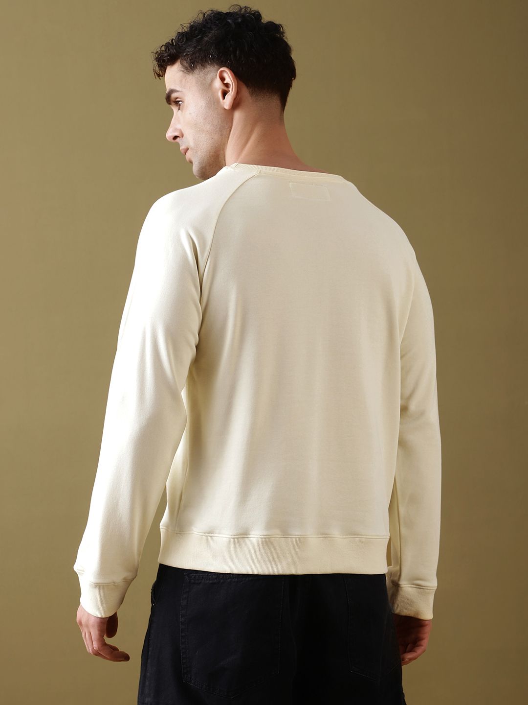 DILLINGER Men Solid Ultra Soft Drapey Cotton Raglan T-Shirt
