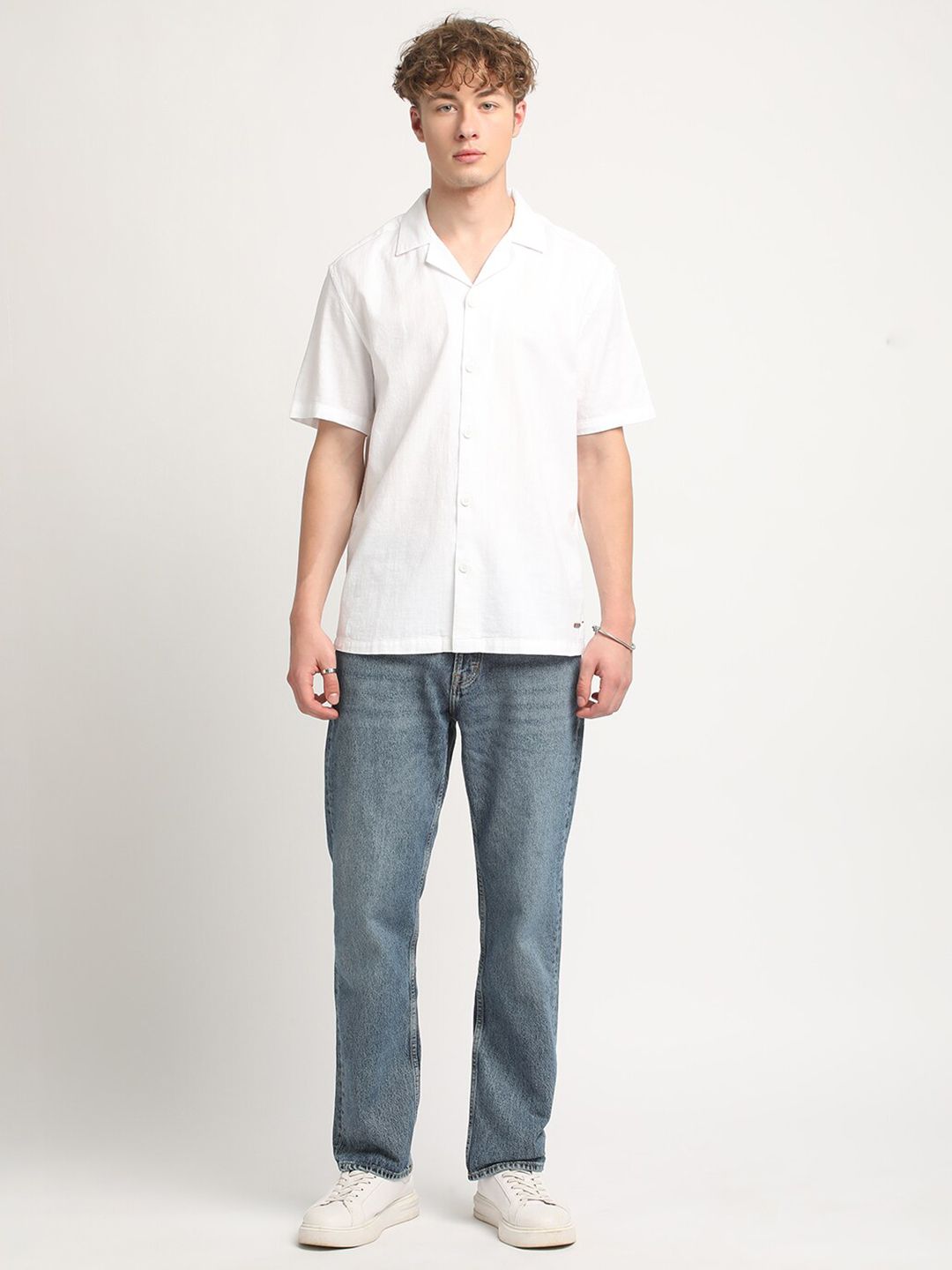 THE BEAR HOUSE Slim Fit Pure Cotton Casual Shirt