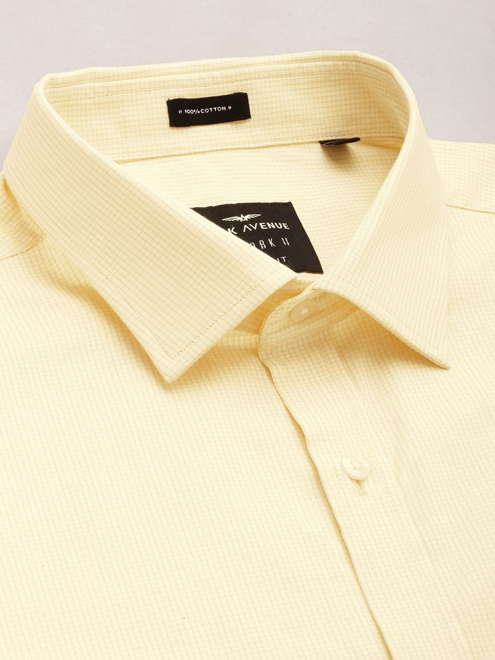 Park Avenue Pure Cotton Slim Fit Micro Checked Formal Shirt