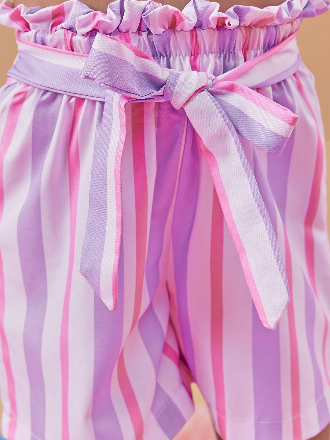 pspeaches Girls Striped Top With Shorts