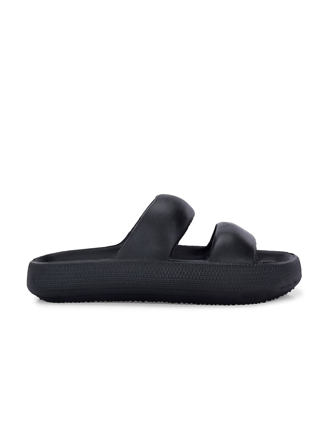 HRX by Hrithik Roshan Men Black Rubber Sliders