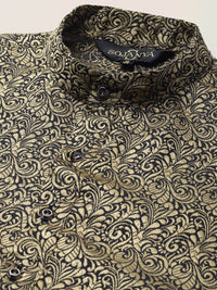 SOJANYA Ethnic Motifs Woven Design Mandarin Collar Kurta