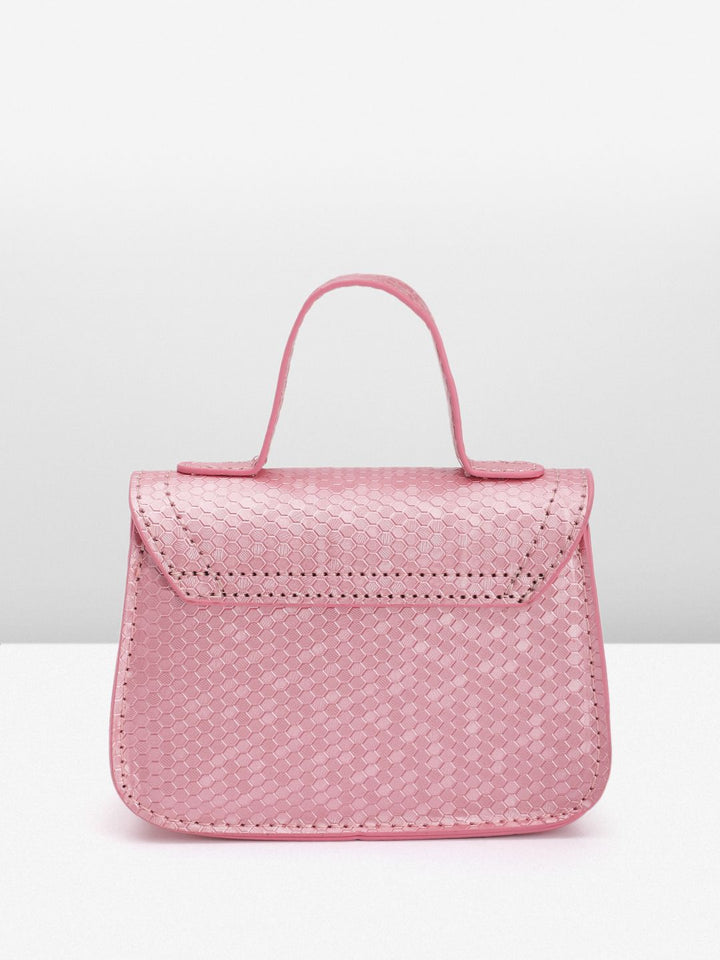 DressBerry Snake Skin Textured Structured Satchel Bag