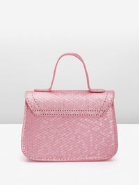 DressBerry Snake Skin Textured Structured Satchel Bag