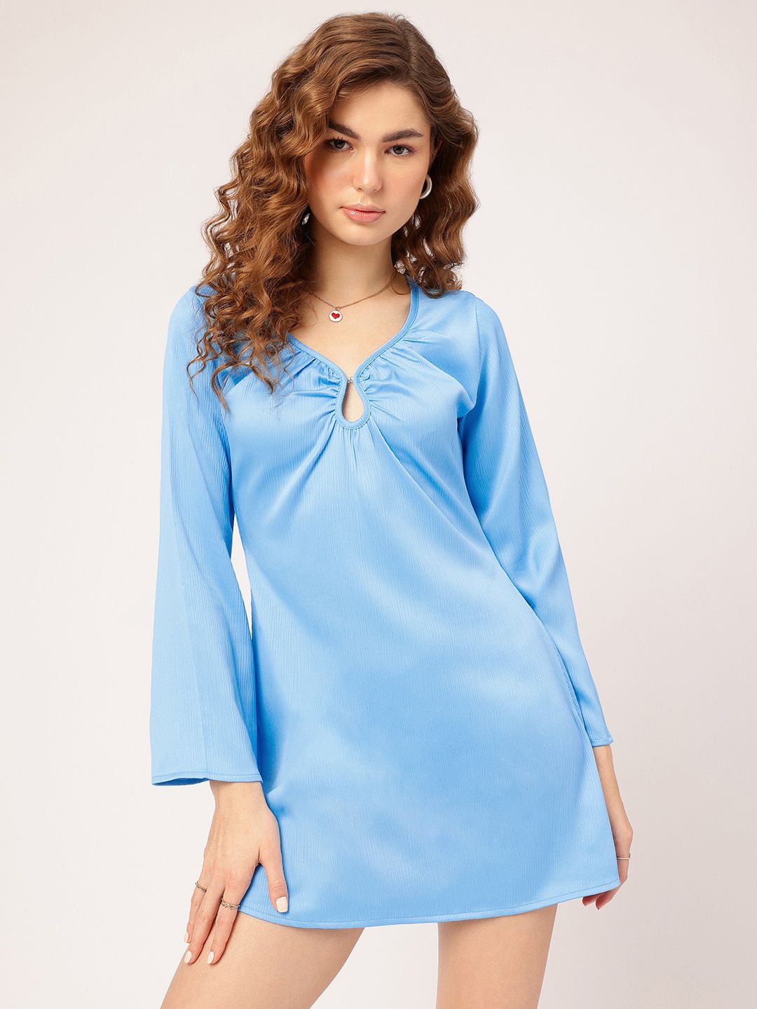 DressBerry Mini Mayhem Keyhole Neck A-Line Dress