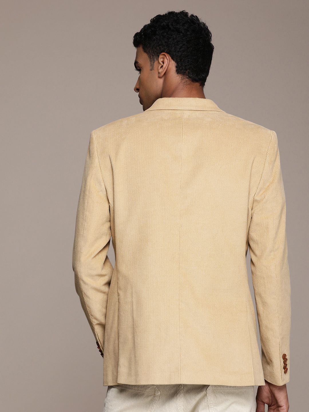 Mr Bowerbird Pure Cotton Corduroy Single-Breasted Tailored Fit Blazers