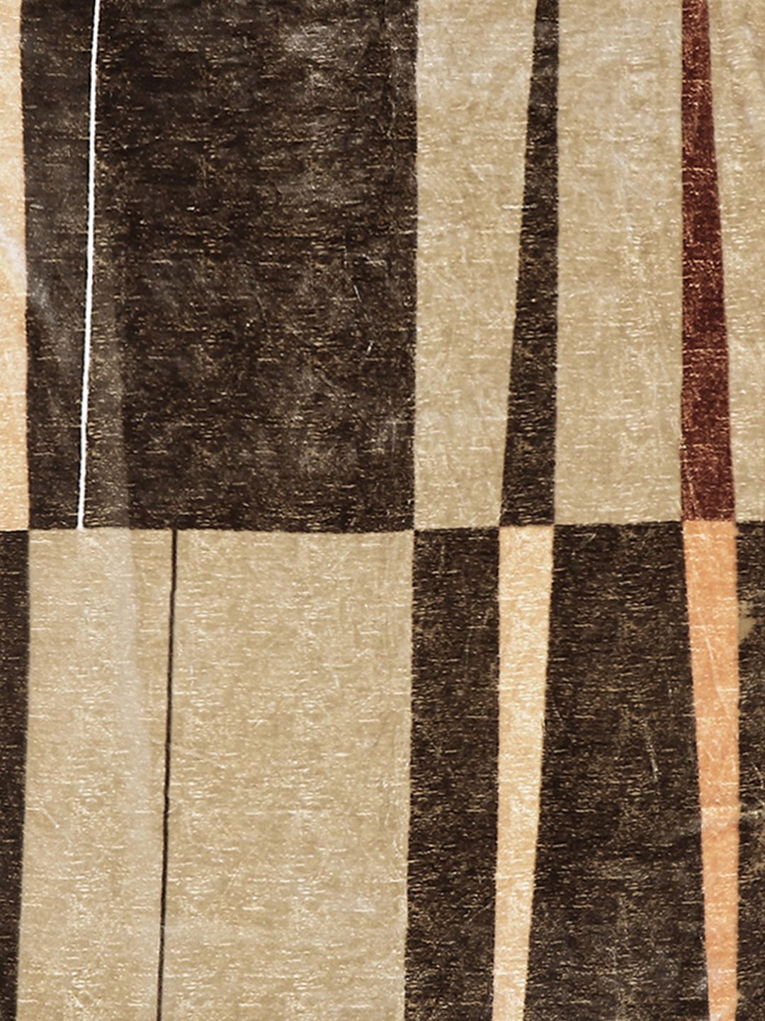 Monte Carlo Beige & Brown Geometric 850 GSM Mild Winter Single Bed Blanket