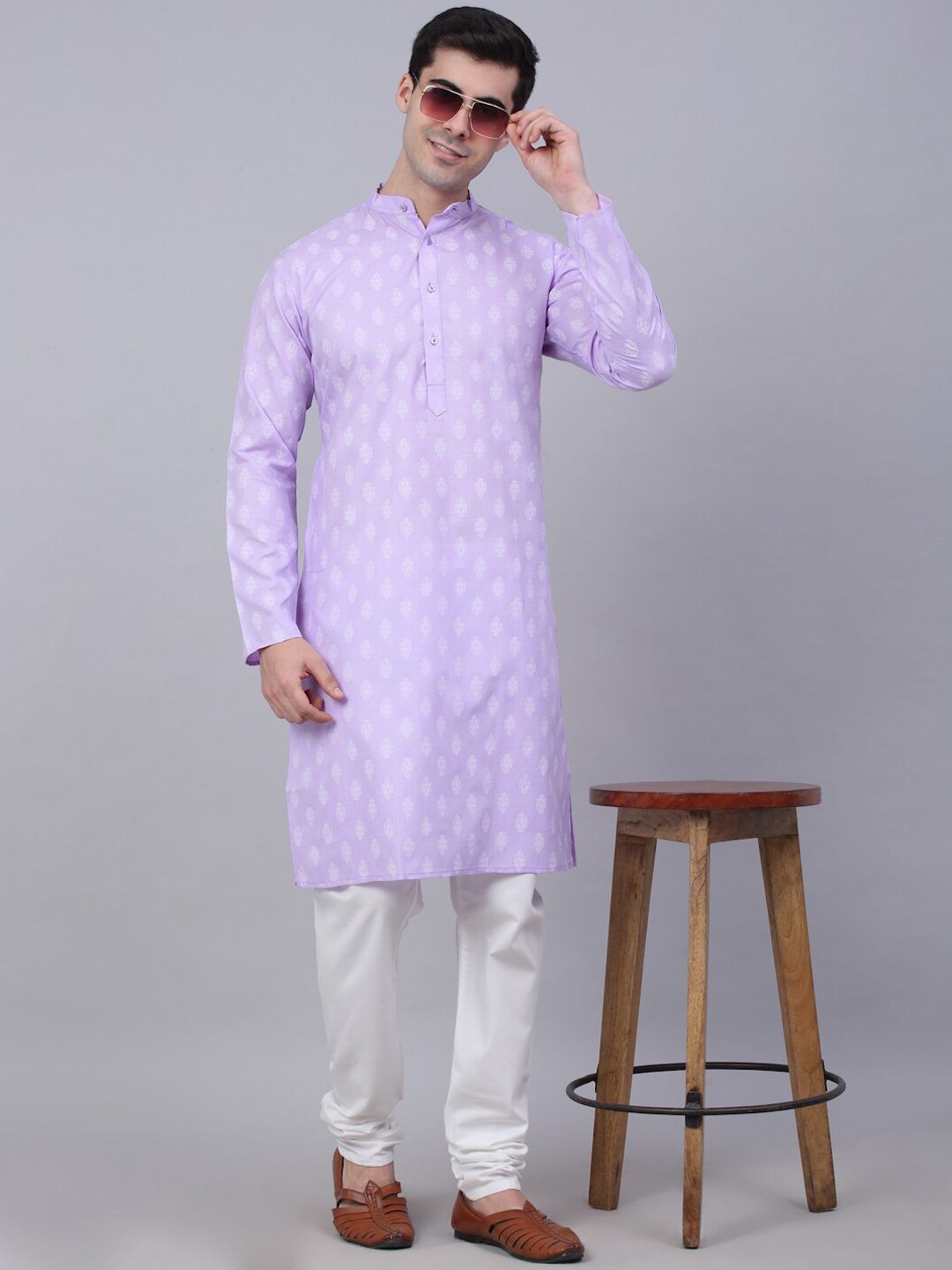 Jompers Men Ethnic Motifs Printed Cotton Kurta