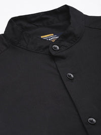 The Indian Garage Co Men Black Cotton Casual Shirt