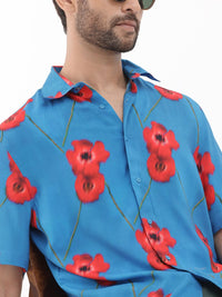 RARE RABBIT Men Bloomer Slim Fit Floral Printed Shirt