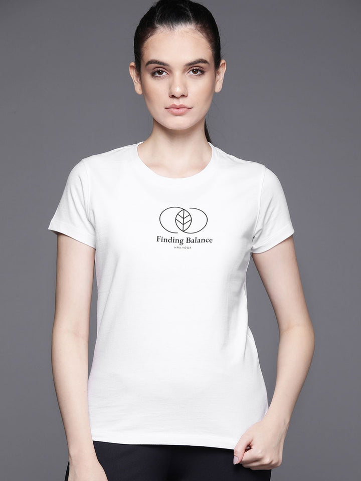 HRX by Hrithik Roshan Pure Cotton Printed Yoga T-shirt