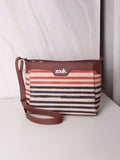 ZOUK Striped Structured Sling Bag
