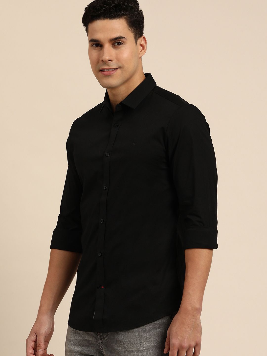 Being Human Men Solid Slim Fit Casual Shirt