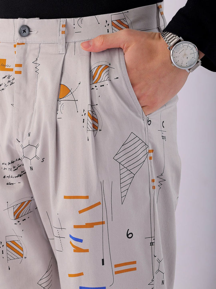 The Indian Garage Co Abstract Printed Cotton Loose Fit Trouser