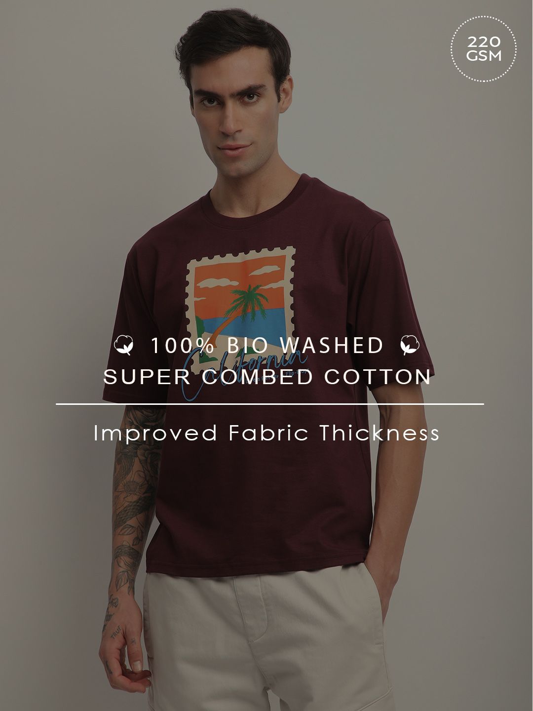 Difference of Opinion Men Short Sleeve Oversized Crew Neck Varsity Printed Tshirt
