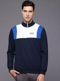 HRX by Hrithik Roshan Colourblocked Half Zipper Lifestyle Sweatshirt