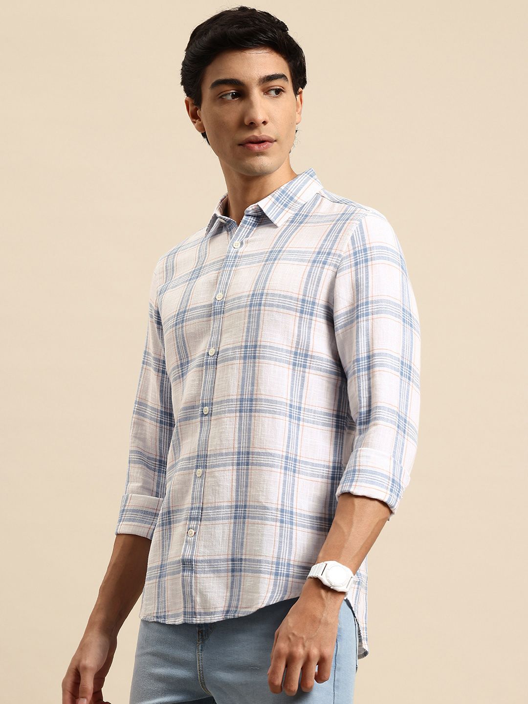 Being Human Classic Slim Fit Tartan Checked Casual Shirt
