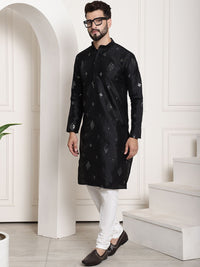 SOJANYA Mandarin Collar Mirror Work Kurta With Trousers
