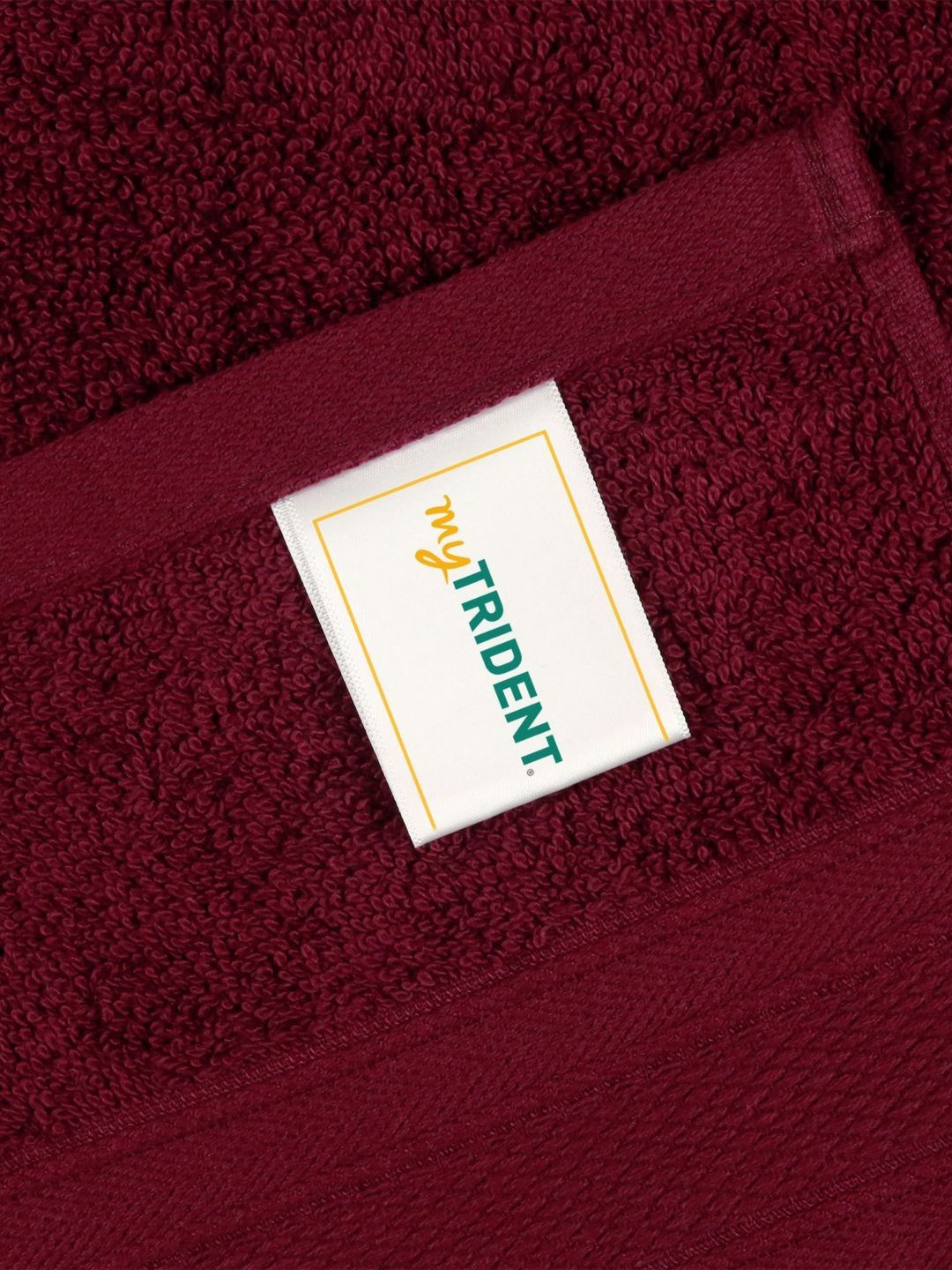MYTRIDENT Maroon Cotton 500 GSM Bath Towel