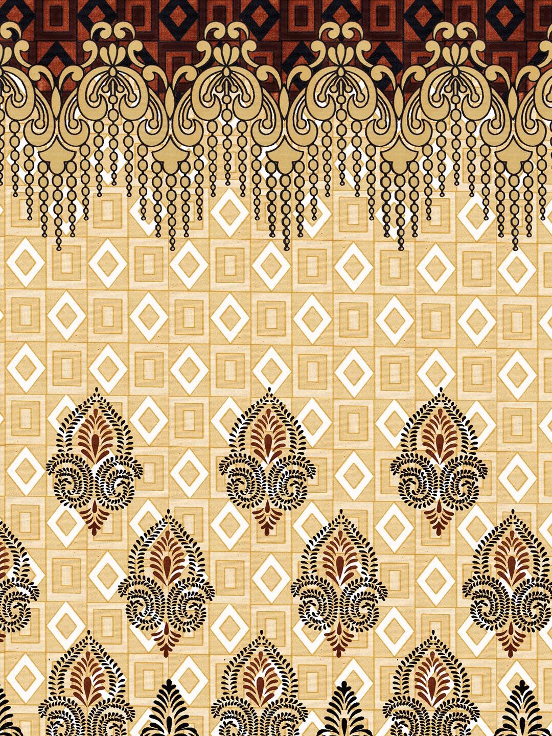 Story@home Bronze-Toned & Black 2 Pieces Ethnic Motifs Door Curtain