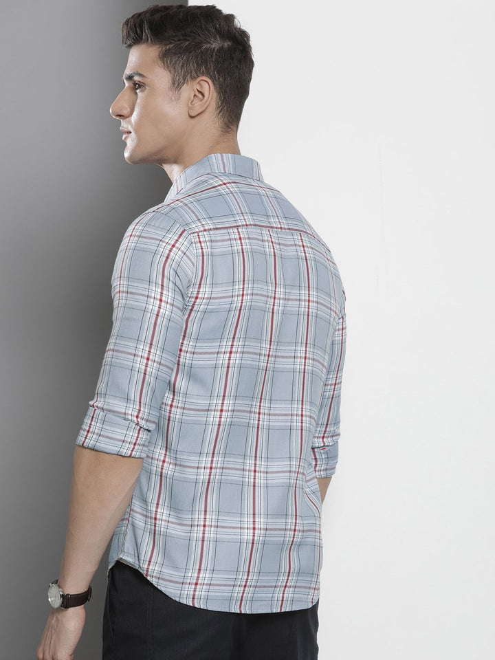 The Indian Garage Co Men Slim Fit Opaque Checked Casual Shirt