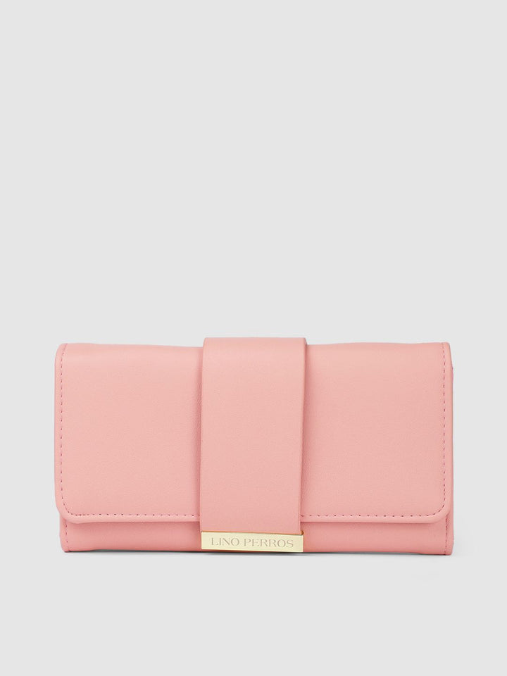 Lino Perros Women Solid Three Fold Wallet