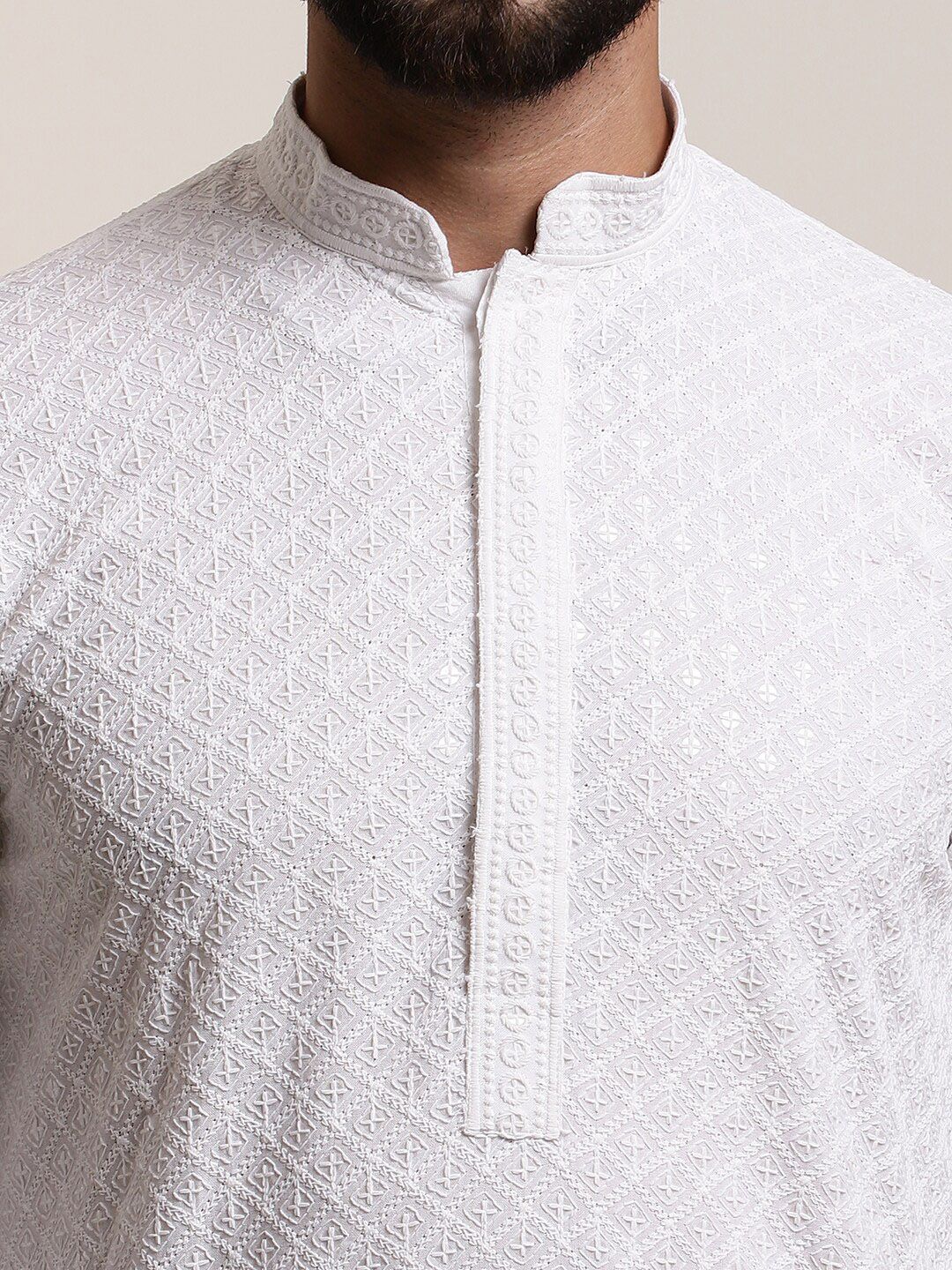 SOJANYA Ethnic Motifs Embroidered Pure Cotton Kurta
