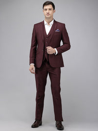 Park Avenue Self Design Single Breasted Super Slim Fit 3 Piece Party Suits