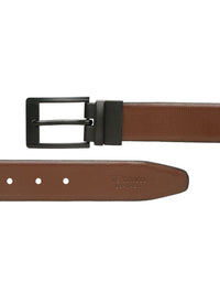 Teakwood Leathers Men Textured Leather Reversible Formal Belt