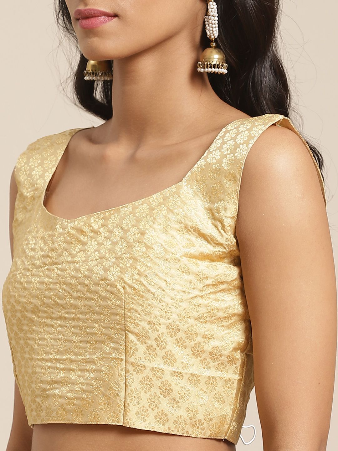 Saree mall Orange & Golden Woven Design Saree