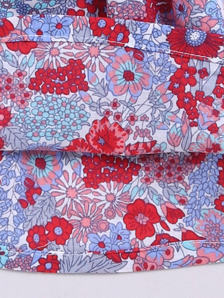 Moms Love Infant Girls Cotton Floral Print Fit & Flare Dress
