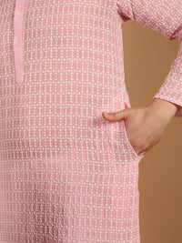 SOJANYA Kolar Mandarin Sulam Bunga Kurta Pure Cotton