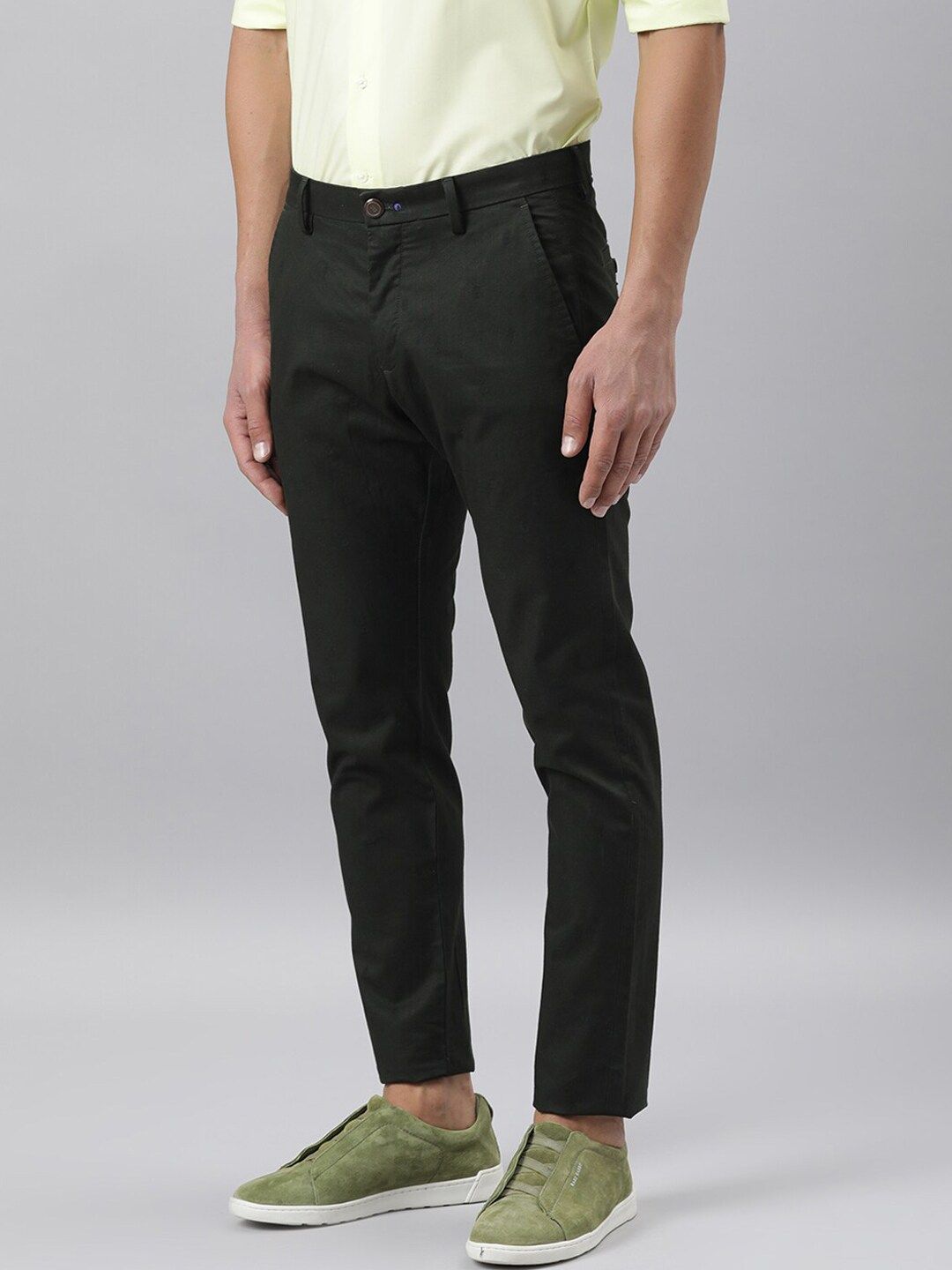 RARE RABBIT Men Mazzio Mid Rise Slim Fit Trouser