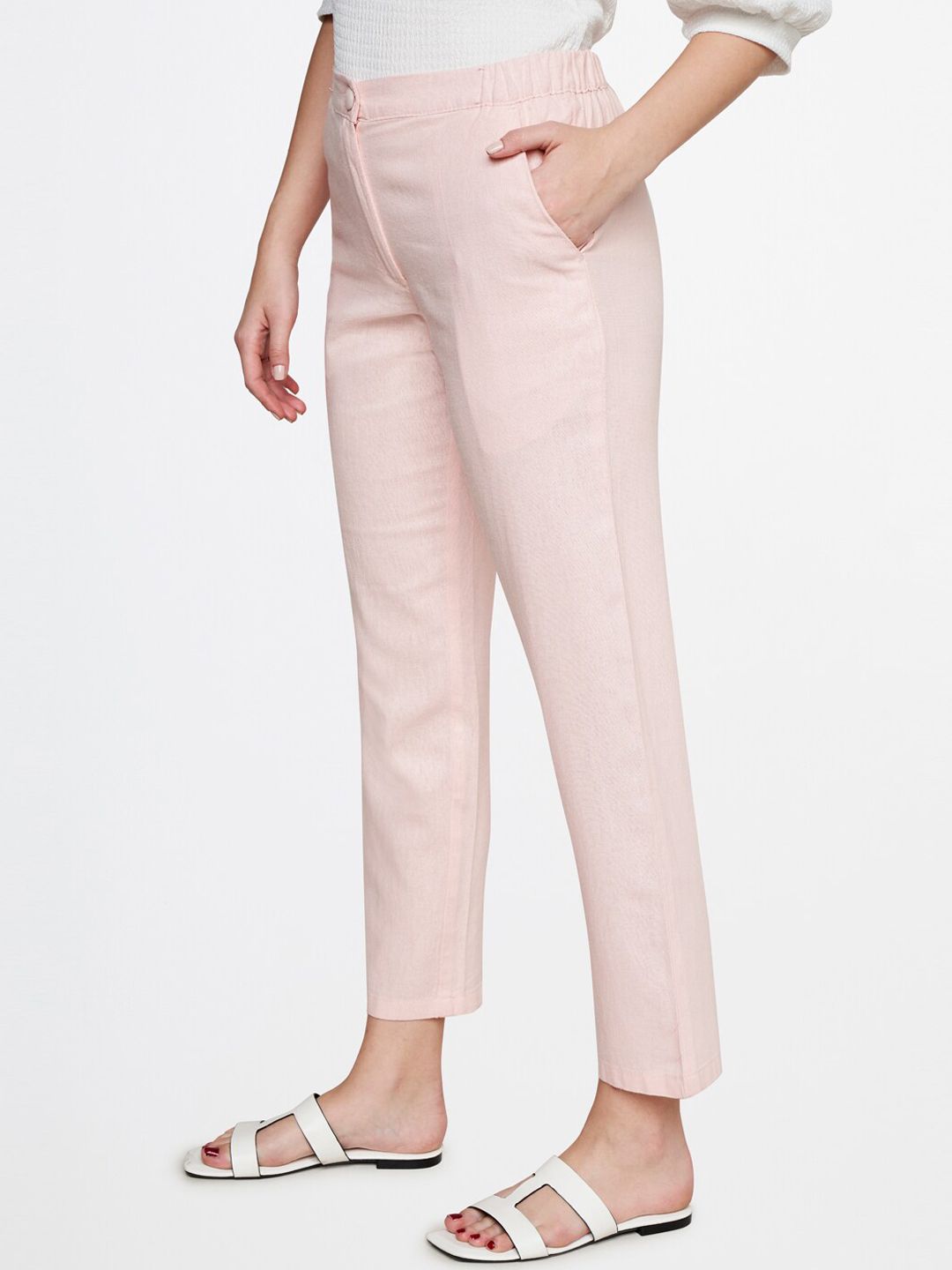 AND Women Mid-Rise Tapered Fit Trousers