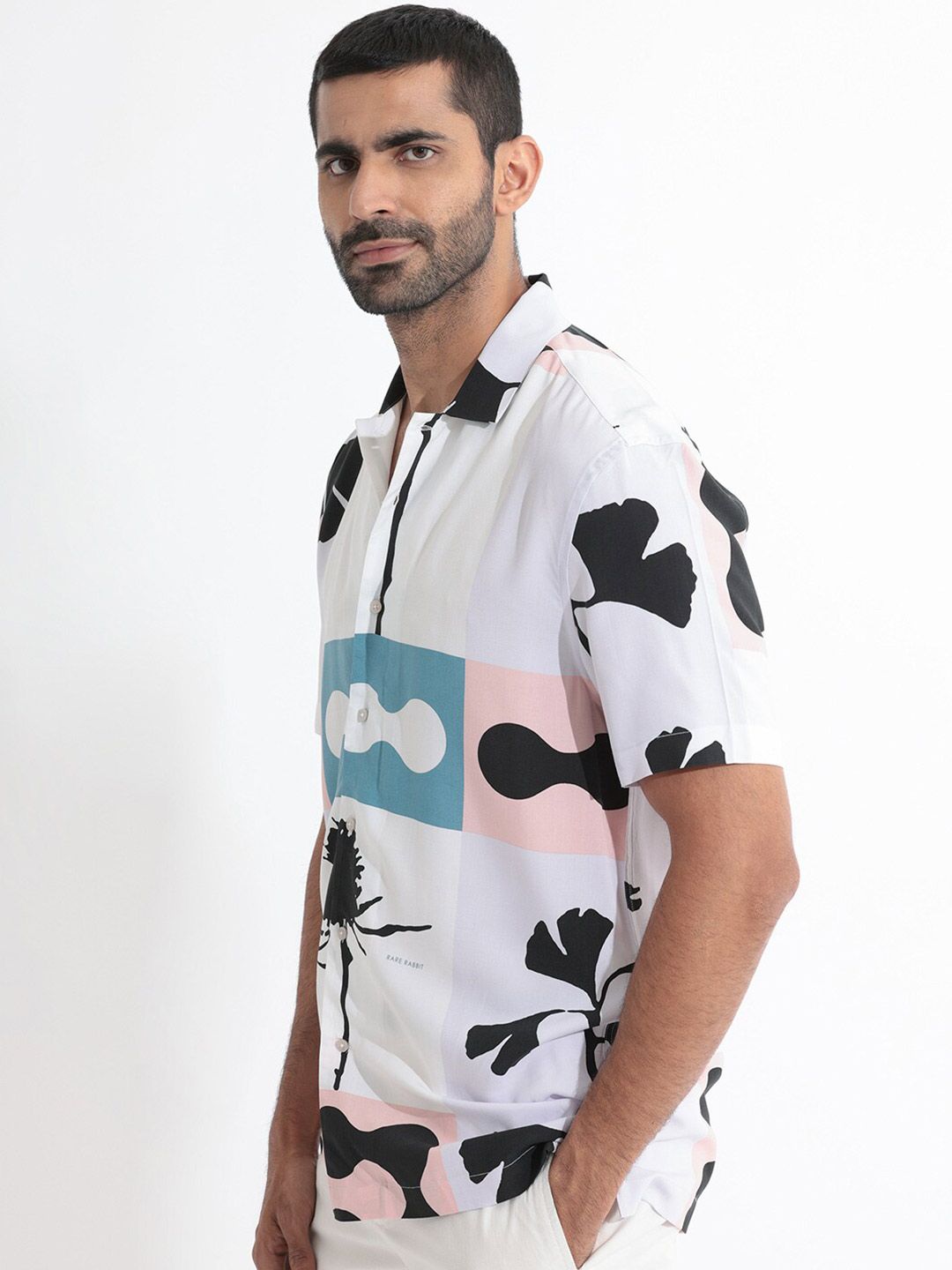 RARE RABBIT Men Ansel Slim Fit Abstract Printed Shirt