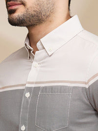 Being Human Men Slim Fit Horizontal Stripes Opaque Striped Casual Shirt