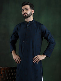 SOJANYA Motif Etnik Bersulam Kolar Mandarin Kurta Lurus Labuci