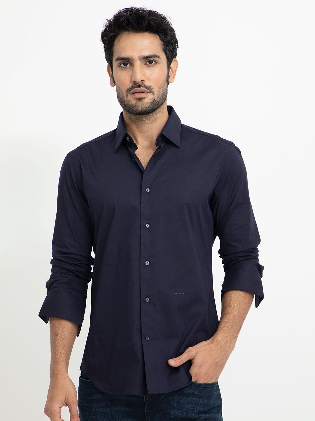 RARE RABBIT Men Neutons Slim Fit Cotton Shirt