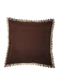 HOSTA HOMES Brown Set of 2 Geometric Velvet Square Cushion Covers